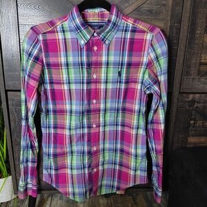 Ralph Lauren Pink Plaid Button-Down Shirt